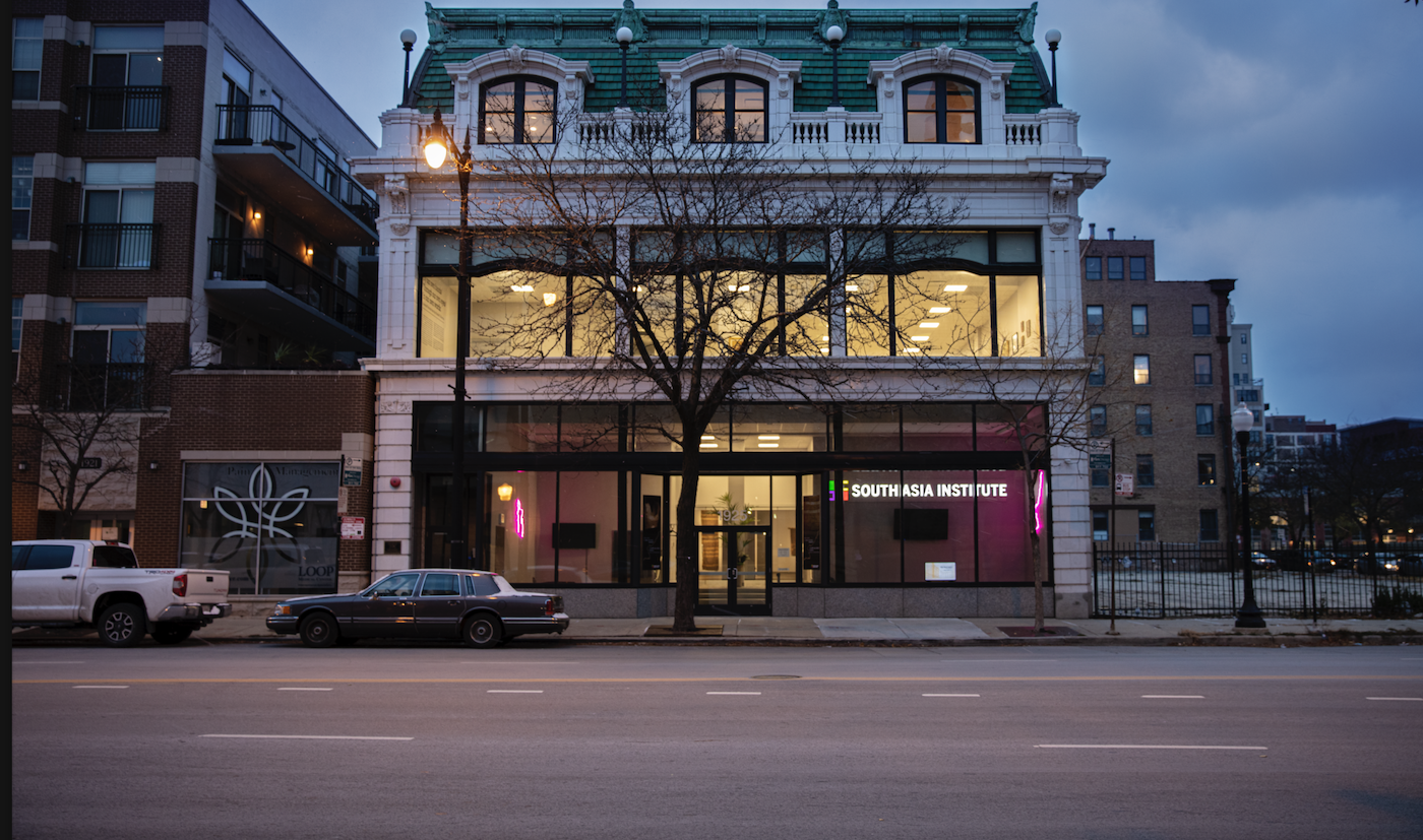 The exterior of the South Asia Institute in Chicago