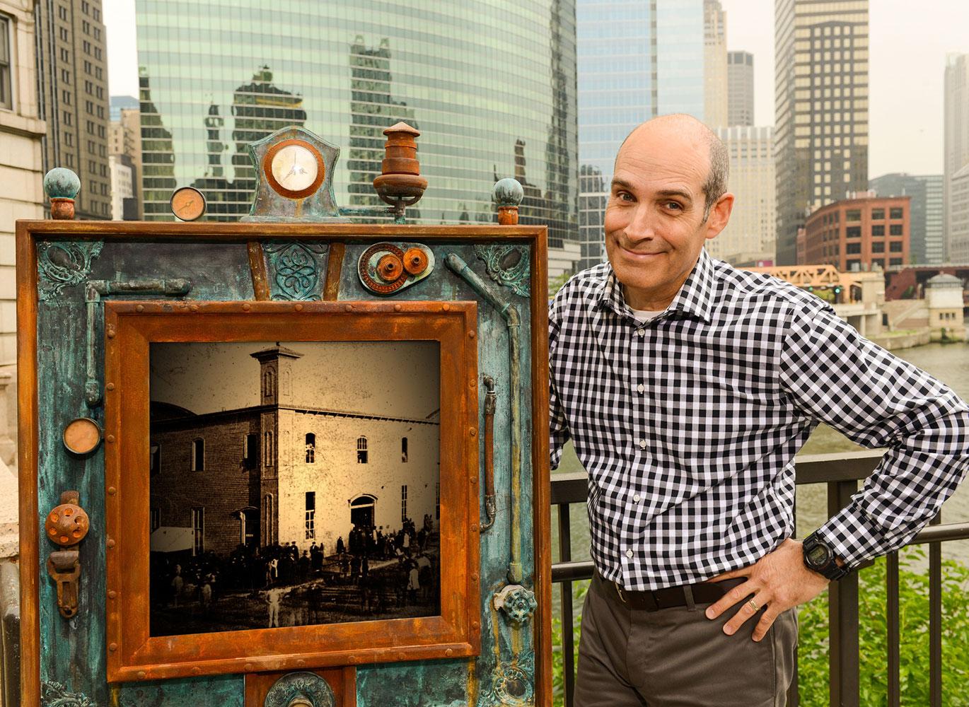 Geoffrey Baer and his time machine.