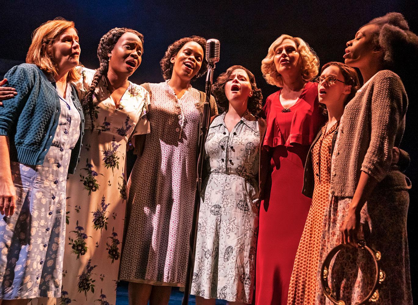Mare Winningham (left) and the cast of Girl from the North Country. Mare Winningham (left) and the cast of Girl from the North Country.