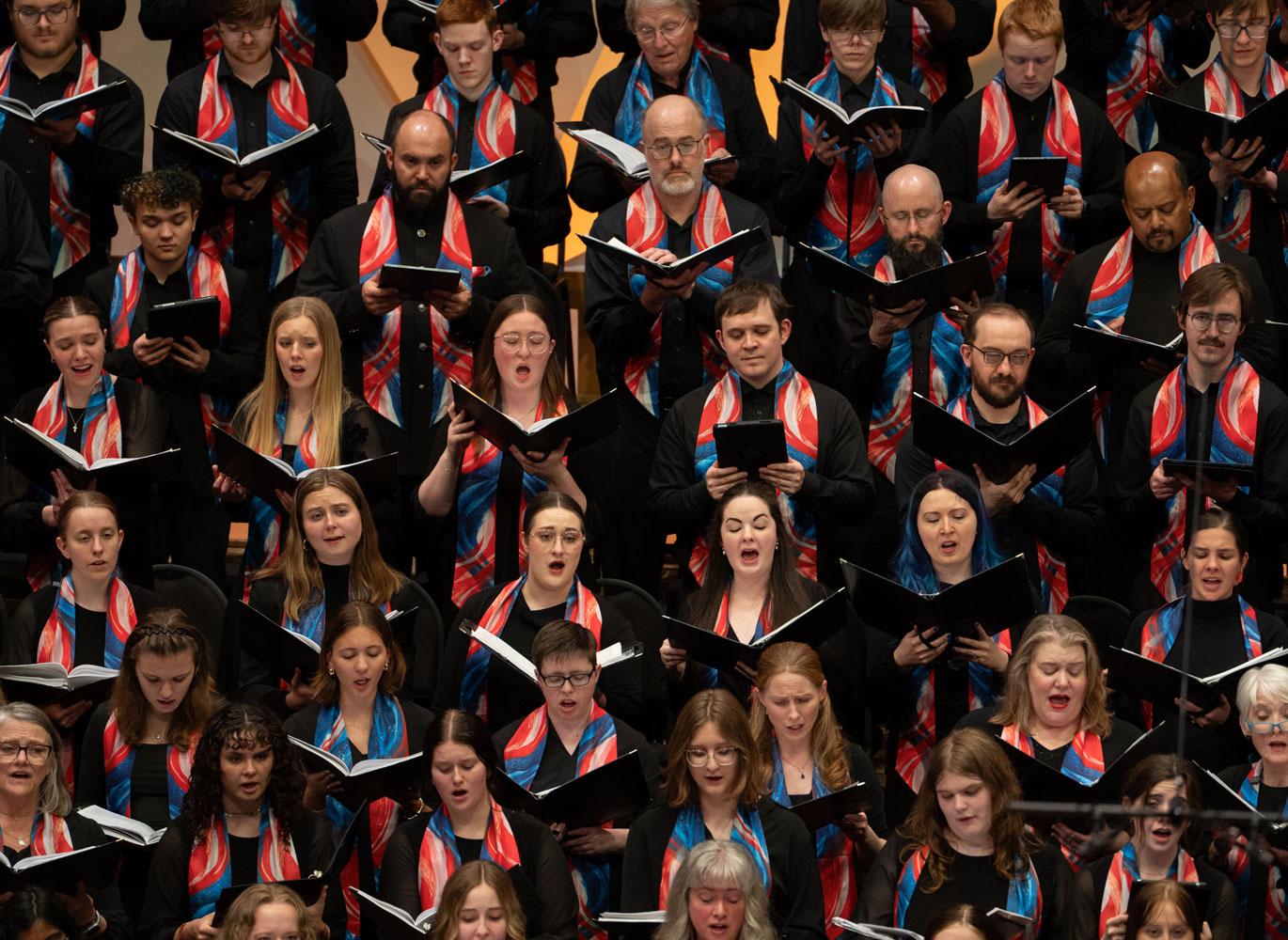 Choir performing