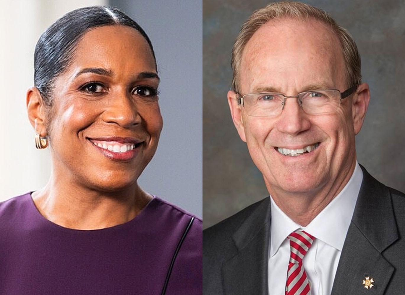Democrat Juliana Stratton and Republican Don Tracy