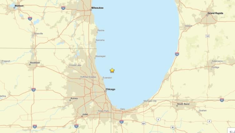 Earthquake Reported on Chicago’s North Shore, USGS Says Magnitude 2.9