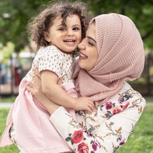 Mom and daughter.