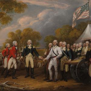 The Surrender of General Burgoyne at Saratoga, October 16, 1777, by John Trumbull. Credit: Yale University Art Gallery