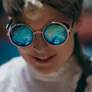 Woman in blue sunglasses