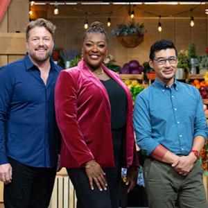 Tim Hollingsworth, Tiffany Derry, Francis Lam, and Alejandra Ramos of 'The Great American Recipe.' Credit: PBS