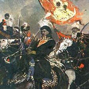 An 1875 painting by Józef Chełmoński of Kazimierz Pulaski near Częstochowa. Credit: Wikimedia Commons
