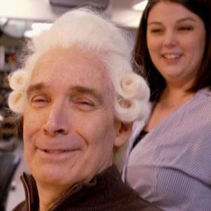 Geoffrey Baer in an period wig.