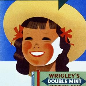 To promote his gum, William Wrigley Jr. used simpler ads with bolder designs than other companies at the time. Image: Library of Congress