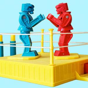 A modern version of Rock ’Em Sock ’Em Robots Credit: Meredith Francis for WTTW