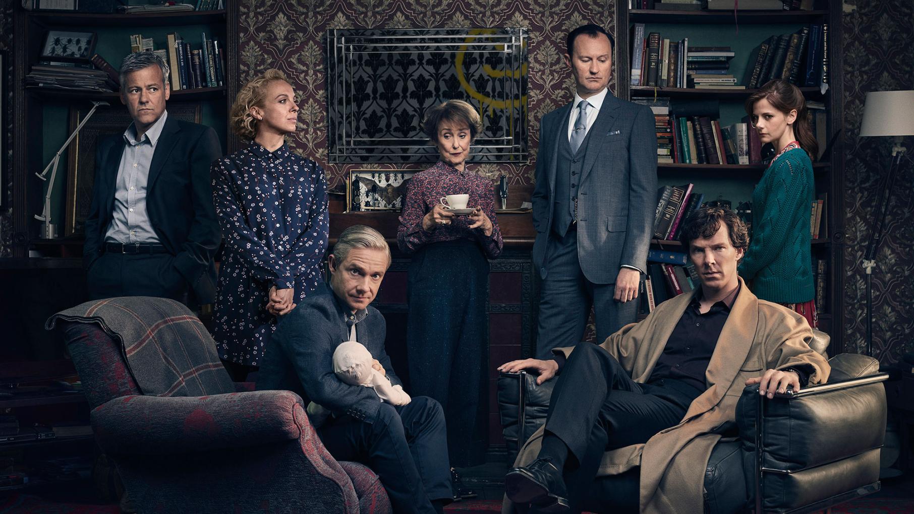 The cast of Sherlock is ready for a new season. (Todd Antony/Hartswood Films 2016 for MASTERPIECE) The cast of Sherlock is ready for a new season.