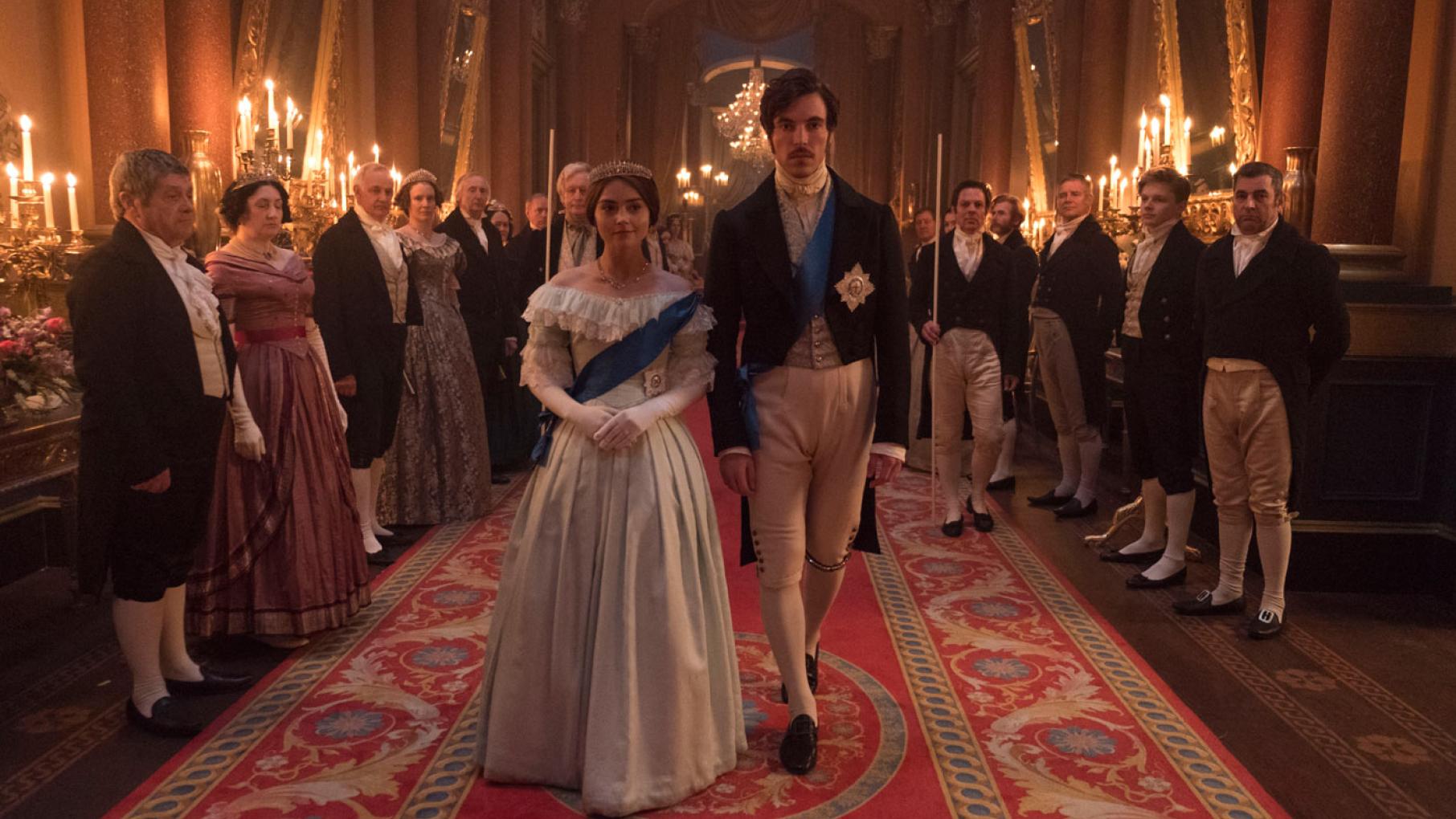 Victoria wants Albert to escort her to dinner as symbol of his importance, but encounters resistance. (Courtesy of ITV Plc) Victoria and Albert. (Courtesy of ITV Plc)