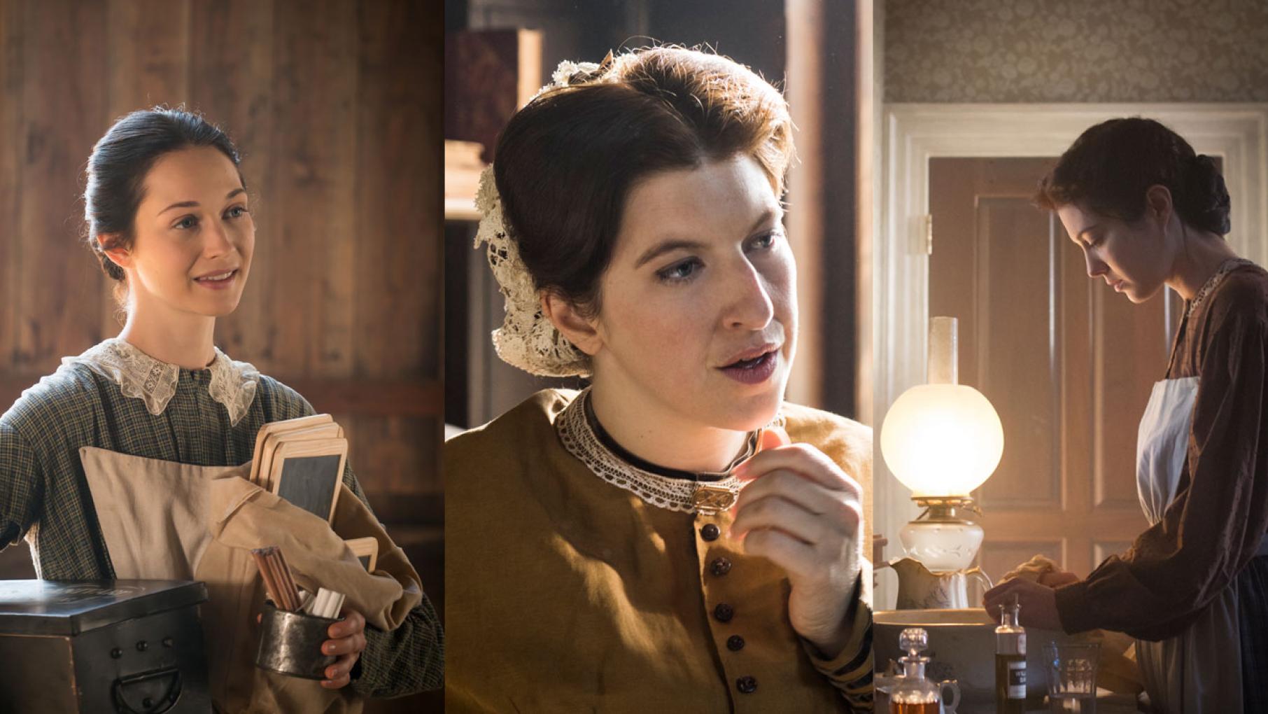 The nurses of 'Mercy Street.' (Courtesy of Erik Heinila/PBS and Antony Platt/PBS) Emma Green, Anne Hastings, and Mary Phinney of Mercy Street. (Courtesy of Erik Heinila/PBS and Antony Platt/PBS)