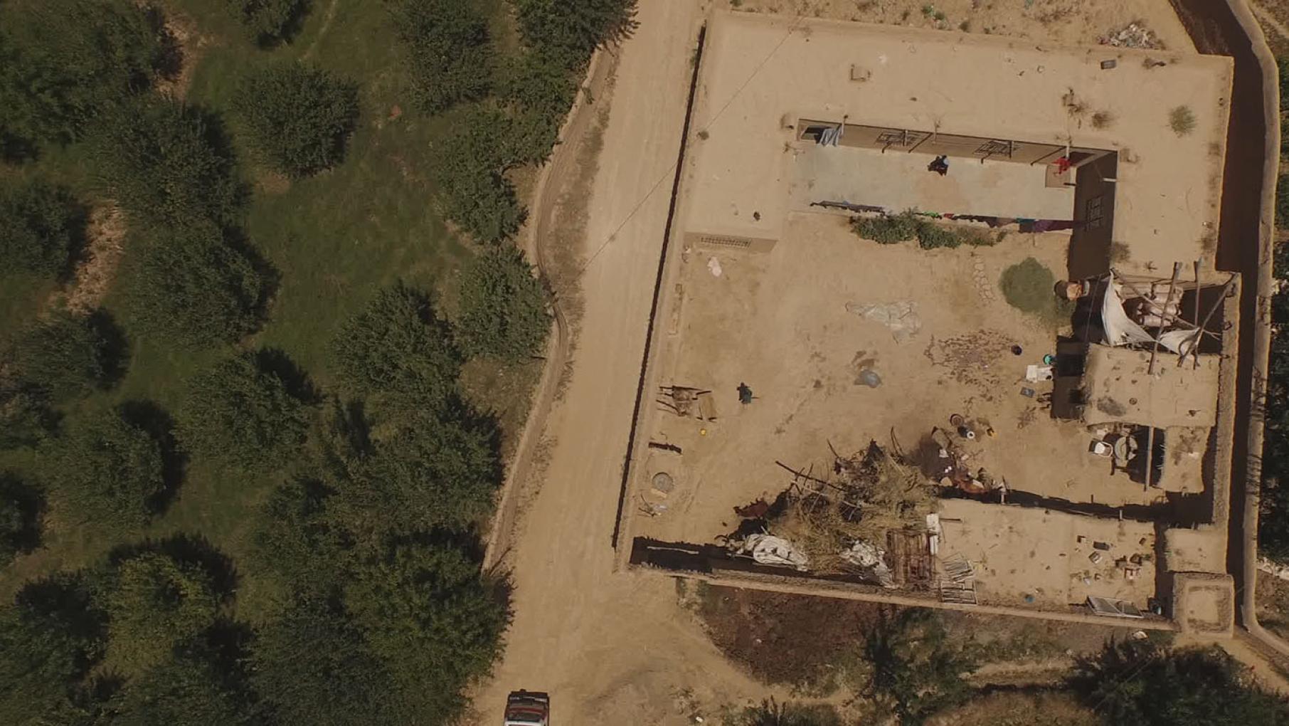 An aerial view of a family compound in Afghanistan. Photo: Torsten Lapp