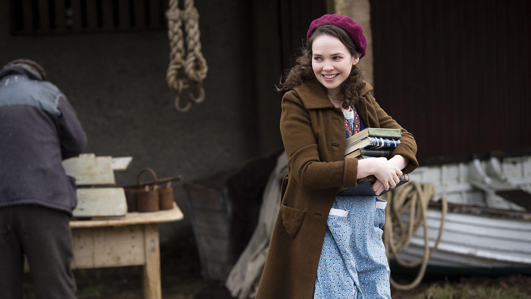 Emma Coyne is bookish and eager to prove her worldliness. Photo: Steffan Hill/BBC 2016 for MASTERPIECE Eileen O'Higgins as Emma Coyne in My Mother and Other Strangers. Photo: Steffan Hill/BBC 2016 for MASTERPIECE