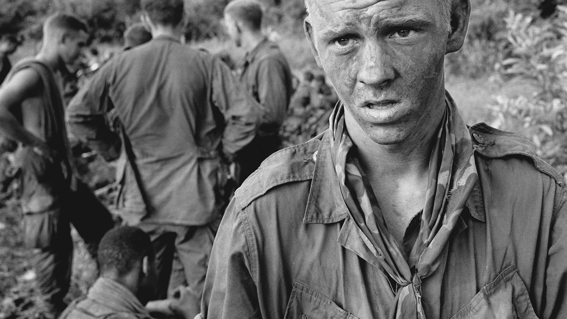 173rd Airborne Brigade paratrooper after an early morning firefight. July 14, 1966. Photo: AP/John Nance 173rd Airborne Brigade paratrooper after an early morning firefight. July 14, 1966. Photo: AP/John Nance