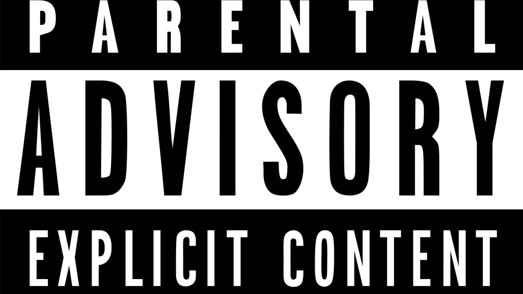 Image trademarked by the Recording Industry Association of America Parental Advisory Sticker from RIAA