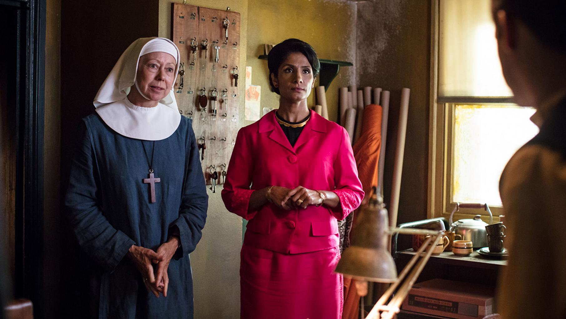 Sister Julienne and Mumtaz Gani in Call the Midwife. Photo: Neal Street Productions