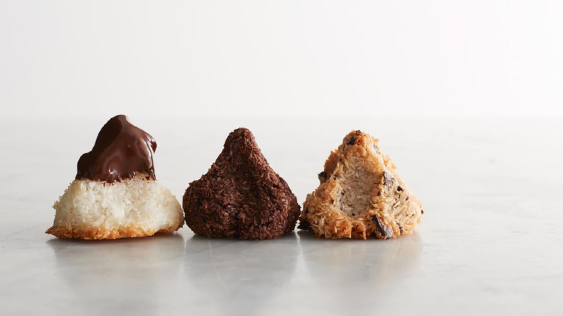 Martha Stewart's Coconut, Chocolate, and Chocolate-Chunk Macaroons. Photo: Bryan Gardner