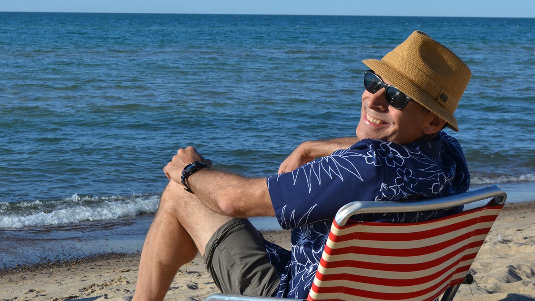 Geoffrey Baer at the beach