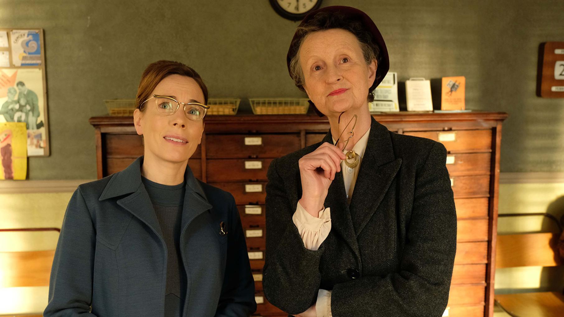 Photo: BBC/Neal Street Productions Shelagh and Miss Higgins in Call the Midwife. Photo: BBC/Neal Street Productions