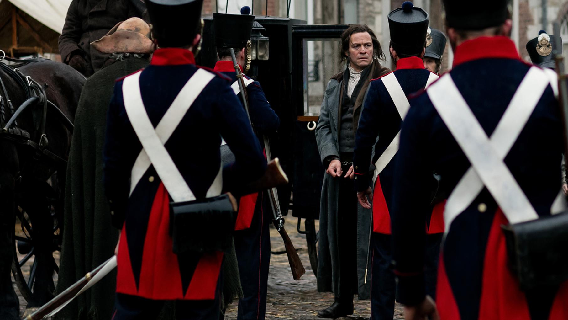 By trying to save another man from prison, Jean fails in his promise to help Fantine. Photo: Laurence Cendrowicz / Lookout Point Jean Valjean (Dominic West) in Les Miserables. Photo: Laurence Cendrowicz / Lookout Point