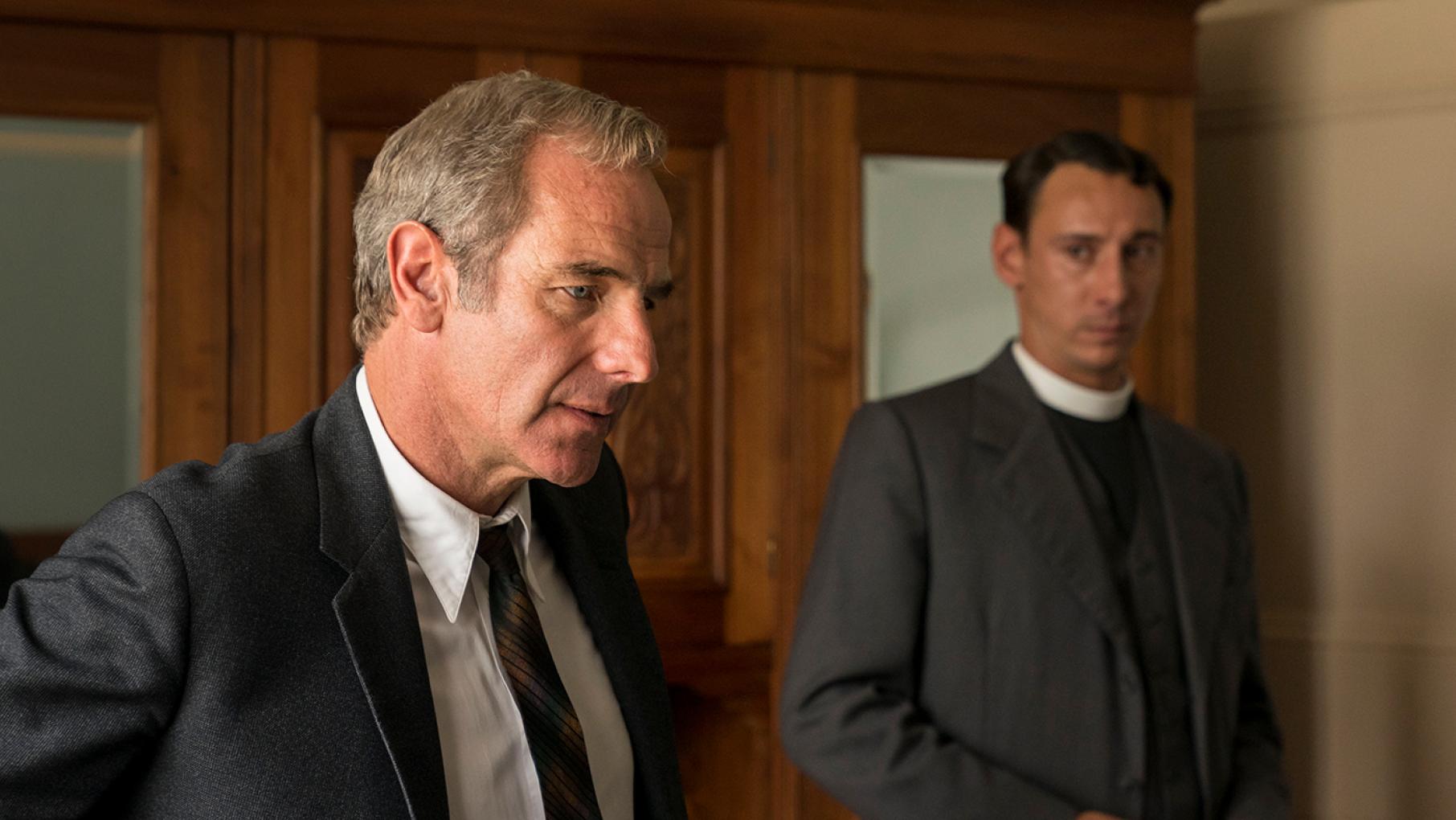 Geordie and Leonard in Grantchester. Photo: Kudos and MASTERPIECE