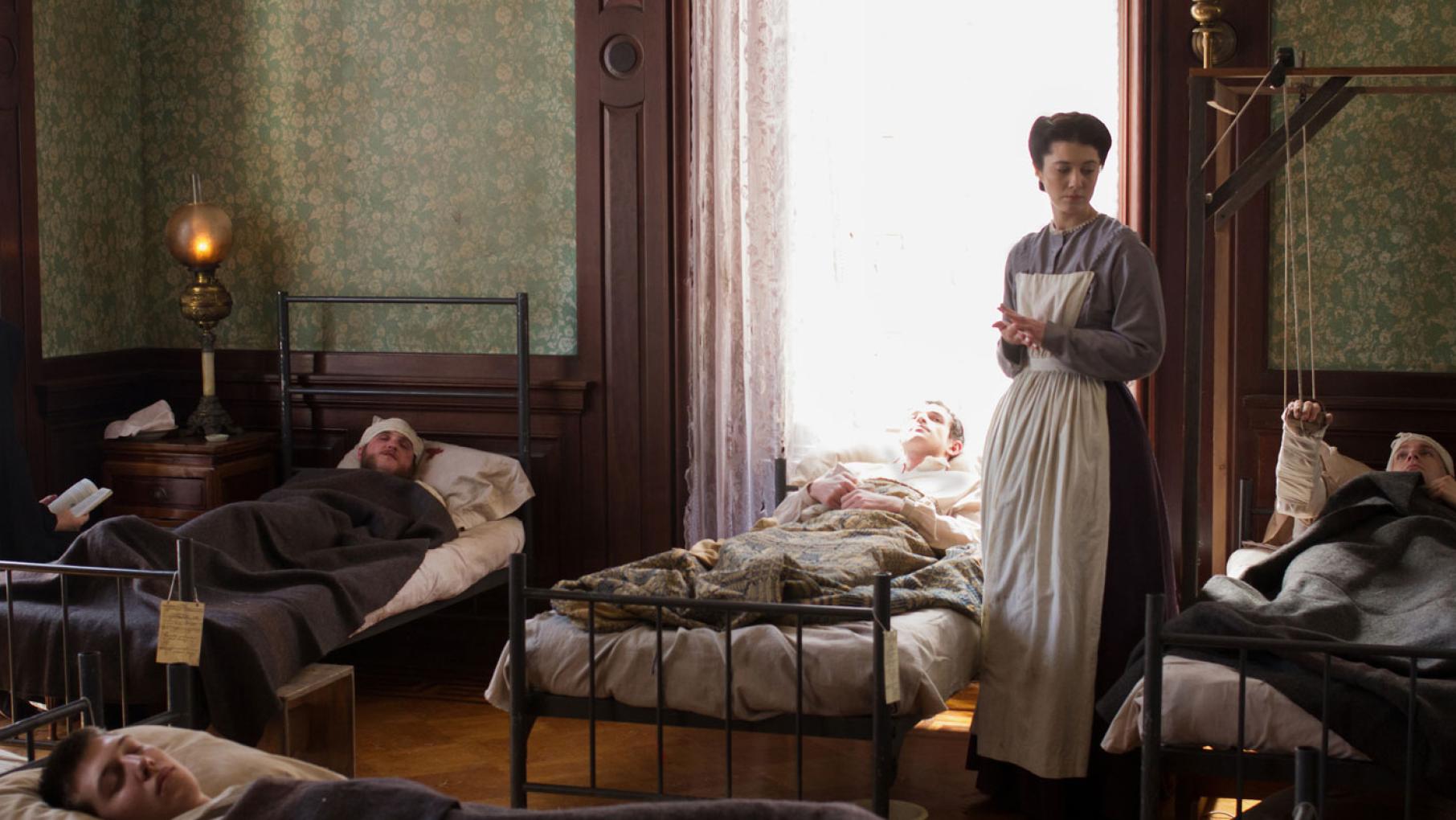 The hospital is reeling in the wake of Lincoln's visit. Photo: PBS/Erik Heinila Mary Elizabeth Winstead as Nurse Mary Phinney. (PBS/Erik Heinila)