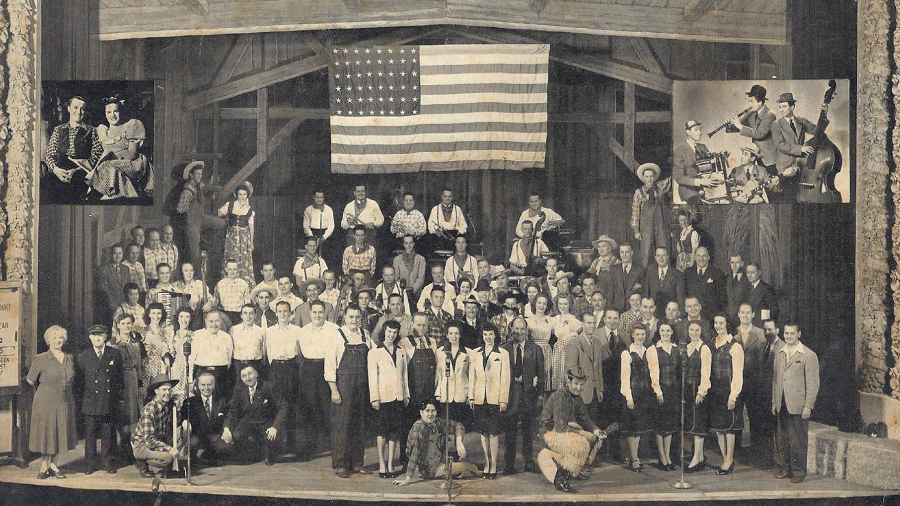 The WLS National Barn Dance Cast, October, 1944. Image: Courtesy Lee Cannon/Flickr The WLS National Barn Dance Cast, October, 1944. Image: Courtesy Lee Cannon/Flickr