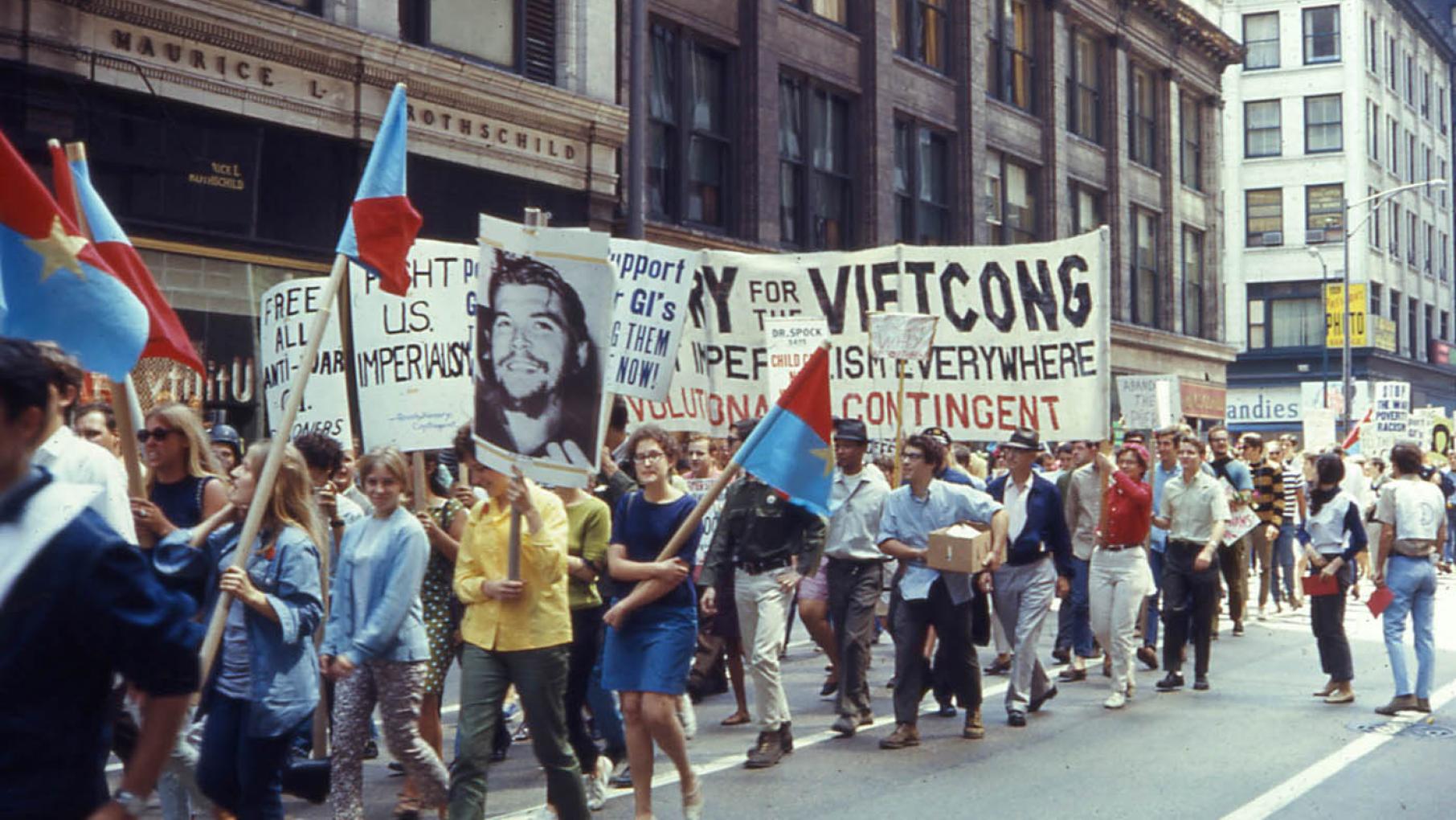 An antiwar march in Chicago before the 1968 Democratic National Convention. Photo: David Wilson/Wikimedia Commons An antiwar march in Chicago before the 1968 Democratic National Convention. Photo: David Wilson/Wikimedia Commons