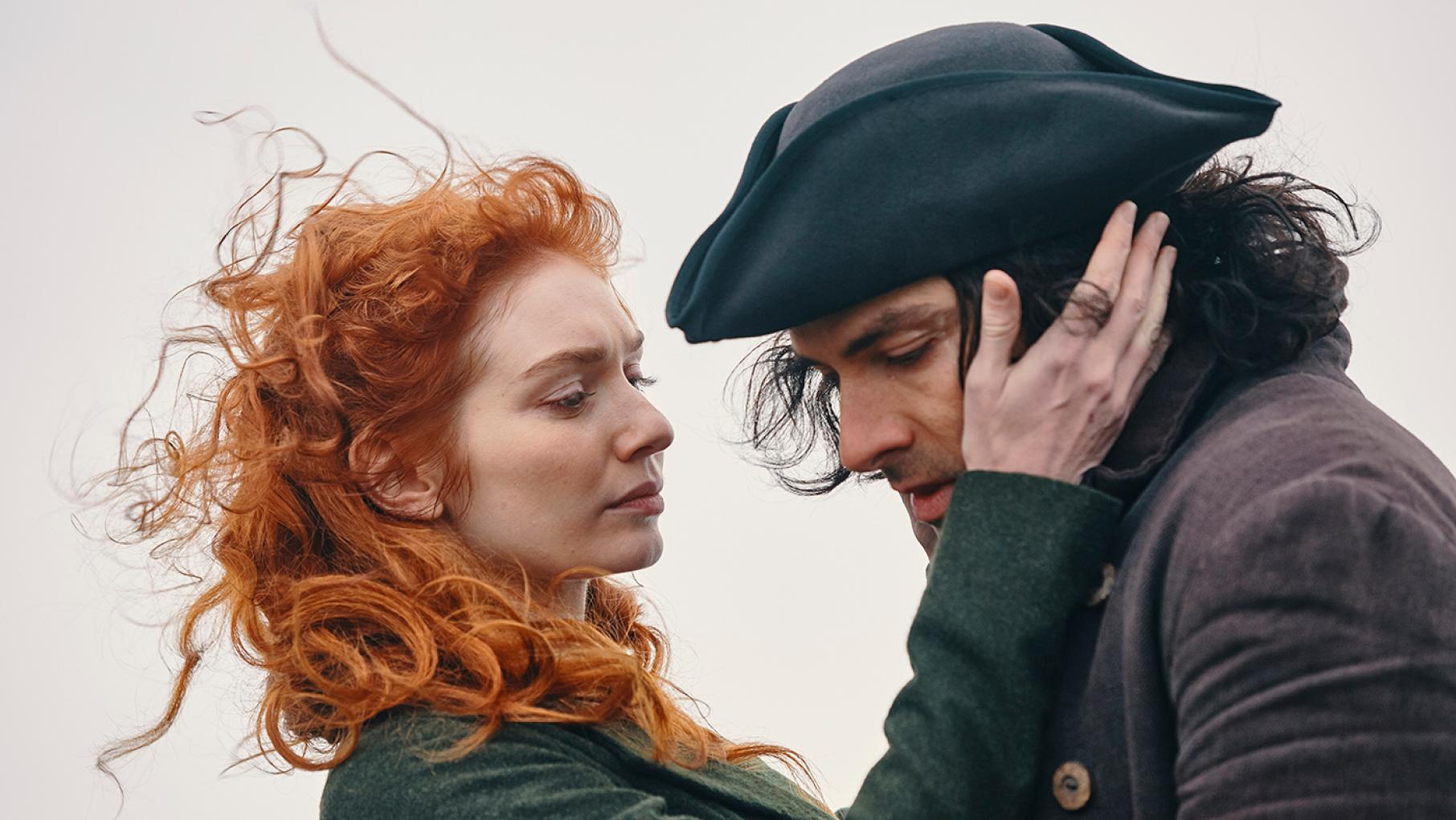 Demelza and Ross in season 5 of Poldark. Photo: Mammoth Screen