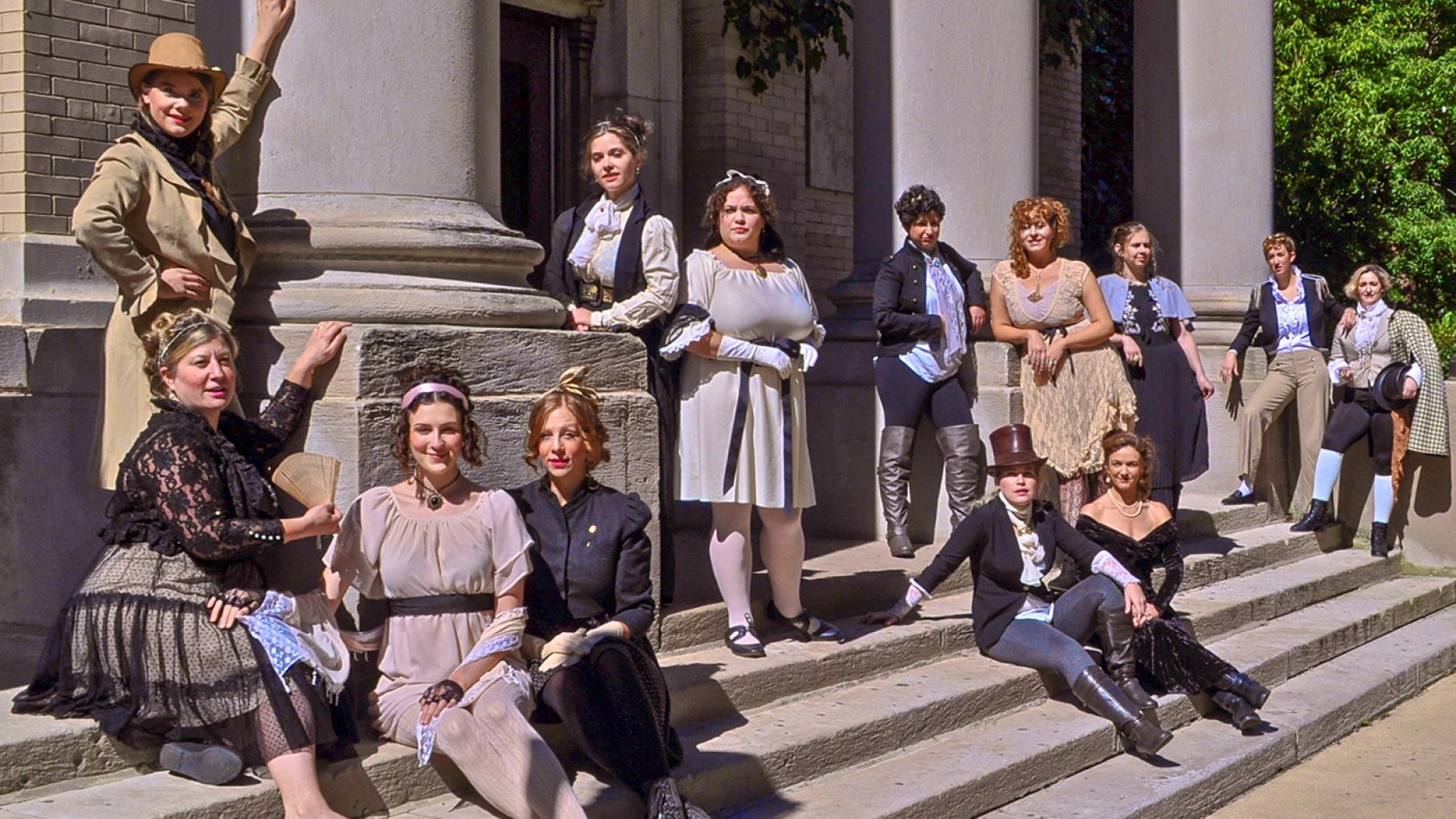 During their shows, the performers of Improvised Jane Austen try to look the part, as well as sound like they hail from Regency society. Photo: Courtesy of Improvised Jane Austen Improvised Jane Austen