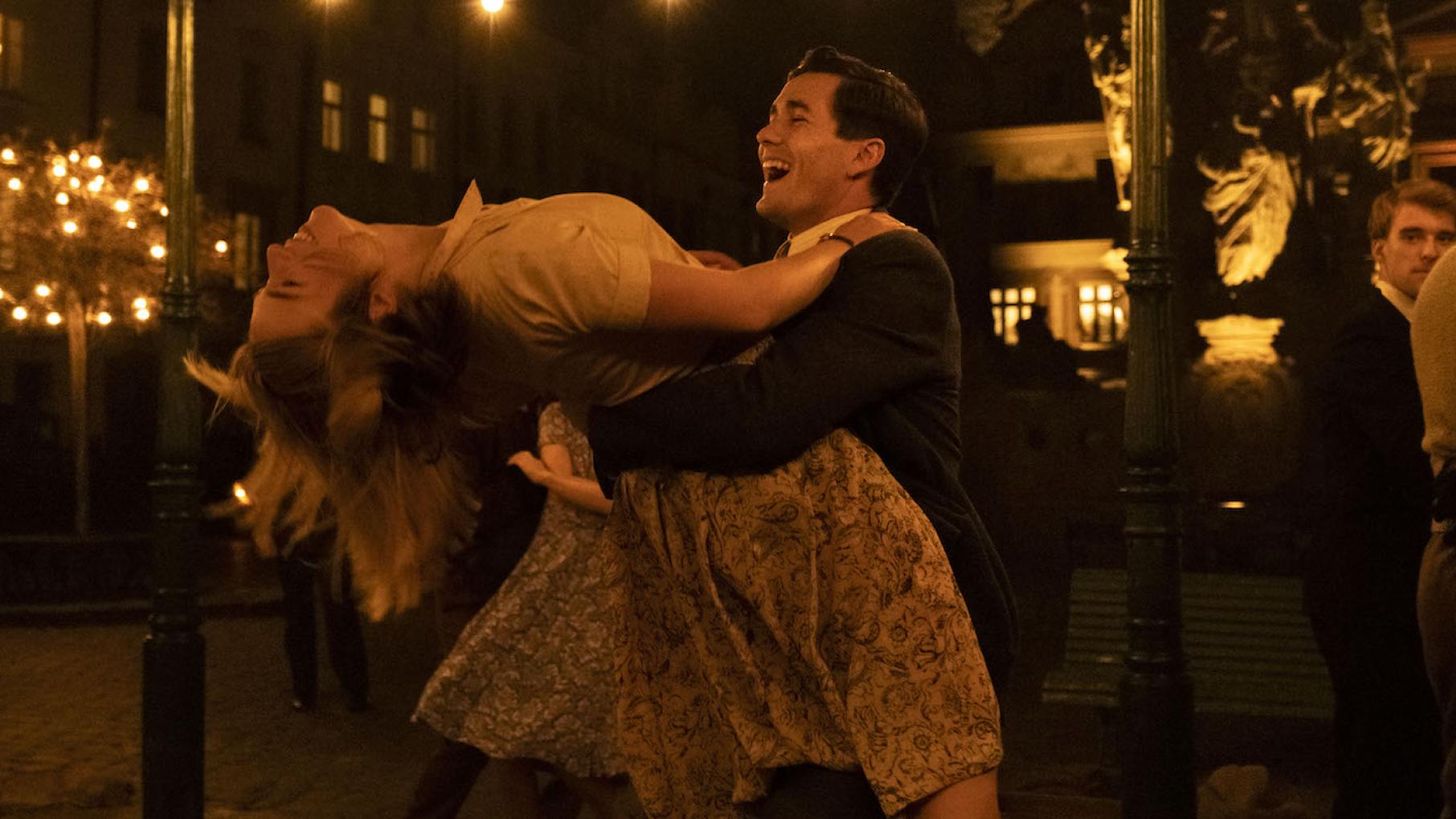 The British translator Harry is falling in love with the Polish waitress Kasia in Poland, despite his girlfriend back home, but war is about to interrupt the romance. Photo: Mammoth Screen Harry and Kasia in 'World on Fire.' Photo: Mammoth Screen