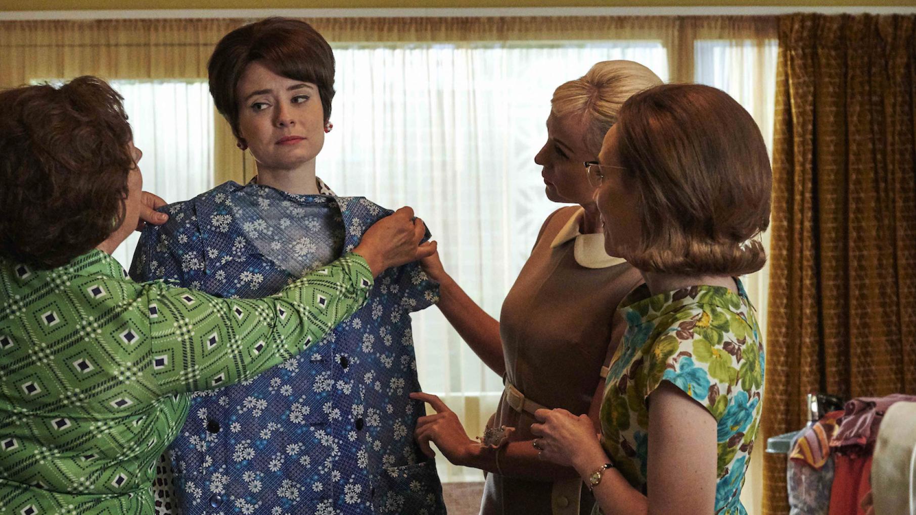 To raise money for an incubator, the midwives are holding a fashion show. Photo: BBC / Neal Street Productions Violet, Valerie, Trixie and Shelagh in season 9 of 'Call the Midwife.' Photo: BBC / Neal Street Productions