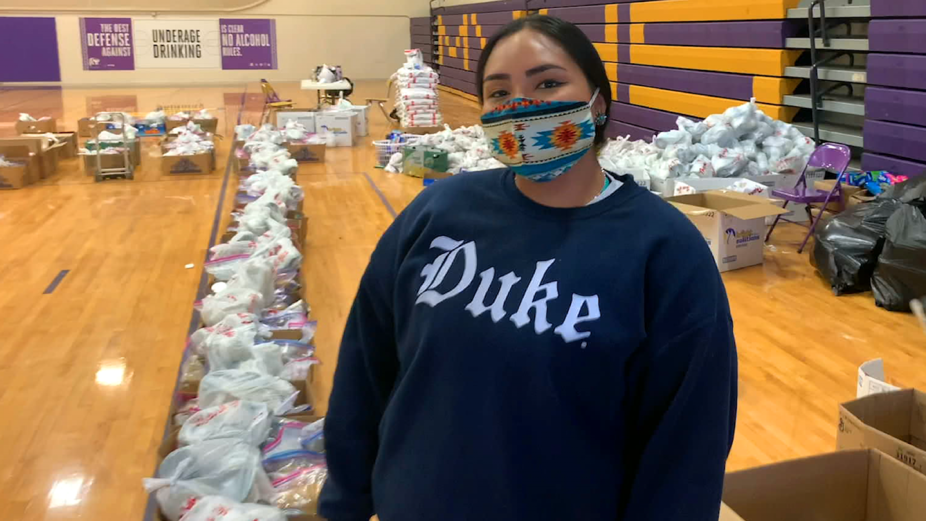 A woman gathers donations in Utah. Photo: PBS/RadicalMedia