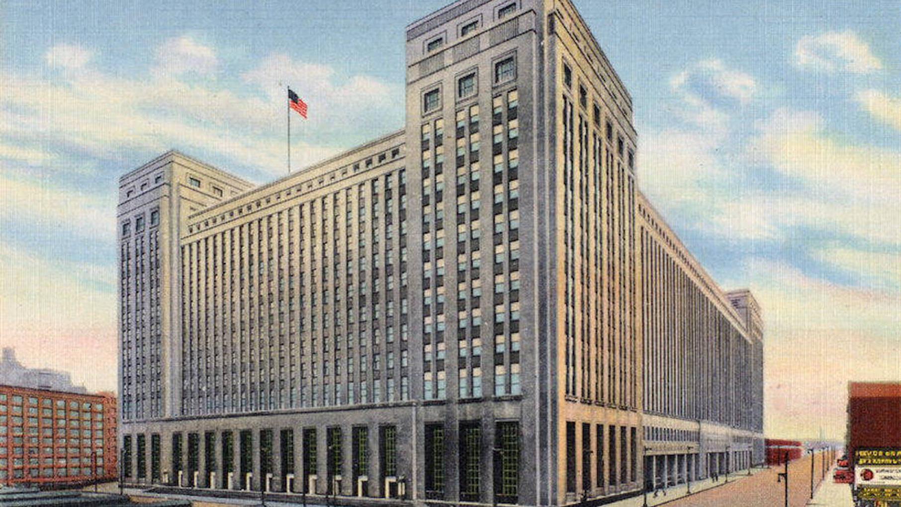 A postcard of Chicago's Old Main Post Office, from 1941. Image: Curt Teich postcard/Wikimedia Commons A postcard of Chicago's Old Main Post Office, from 1941. Image: Curt Teich postcard/Wikimedia Commons