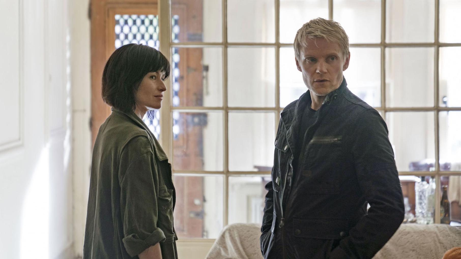 Lucienne and Van der Valk investigate two possibly connected murders in Amsterdam against the backdrop of an election. Photo: Company Pictures and all3media international Lucienne and Piet in 'Van der Valk.' Photo: Company Pictures and all3media international