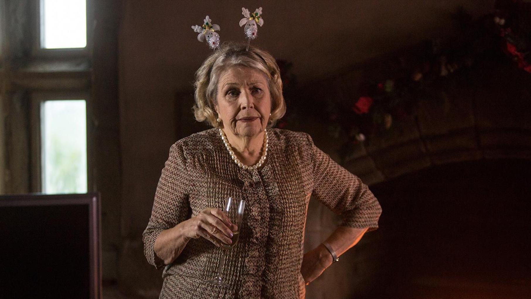 Celia is doing some research for her role as a medium in a play by leading a Ouija board session at Christmas. Photo: BBC/Red Productions/Matt Squire Celia in the 'Last Tango in Halifax' holiday special. Photo: BBC/Red Productions/Matt Squire