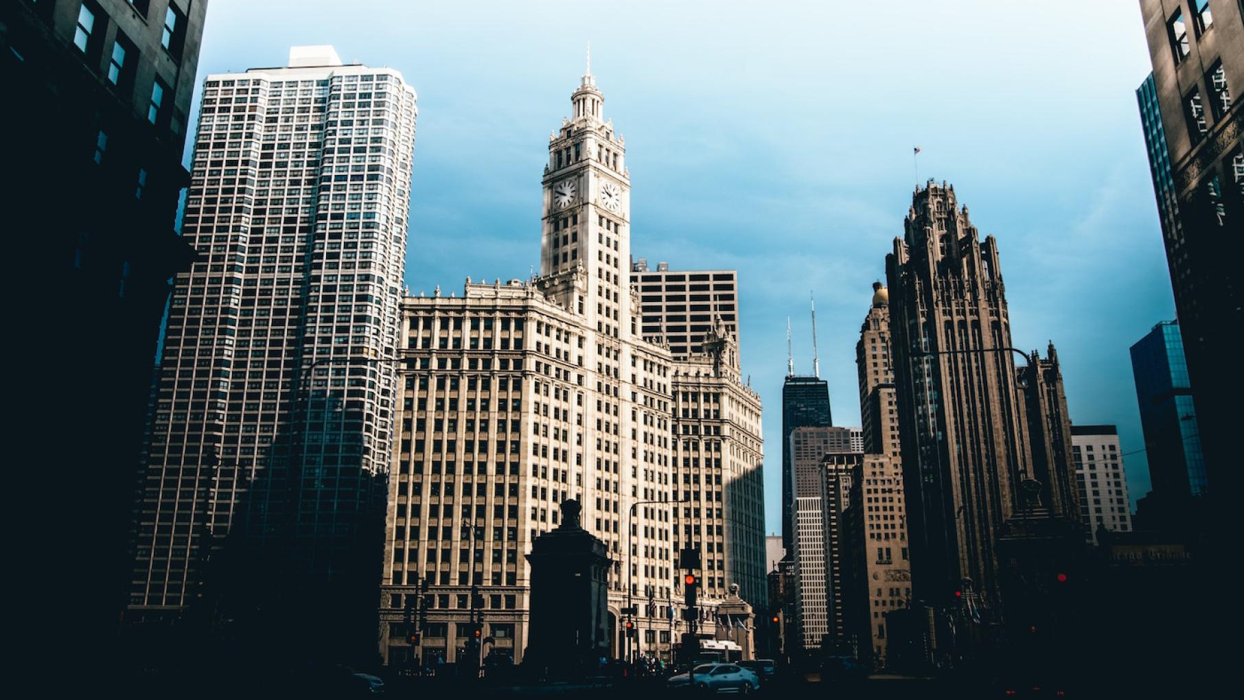 "That's one of the great urban spaces in America," Blair Kamin once said of the area around Michigan Avenue's DuSable Bridge. Photo: Sawyer Bengtson on Unsplash The Wrigley Building and Tribune Tower in Chicago Photo: Sawyer Bengtson on Unsplash