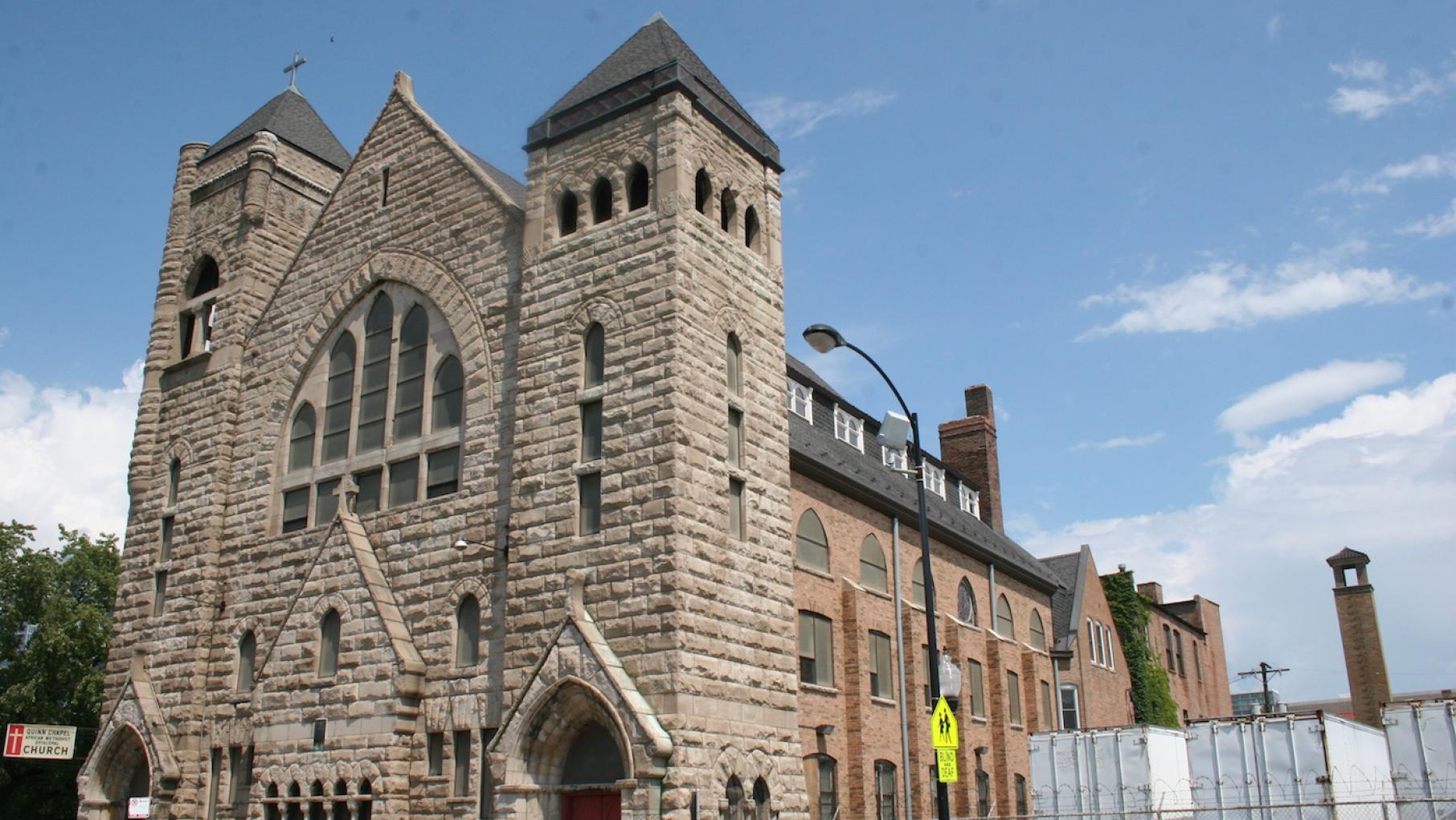 Quinn Chapel A.M.E. is Chicago's oldest Black congregation, dating back to 1844. Photo: Wikimedia Commons/Thshriver Quinn Chapel A.M.E. in Chicago. Photo: Wikimedia Commons/Thshriver