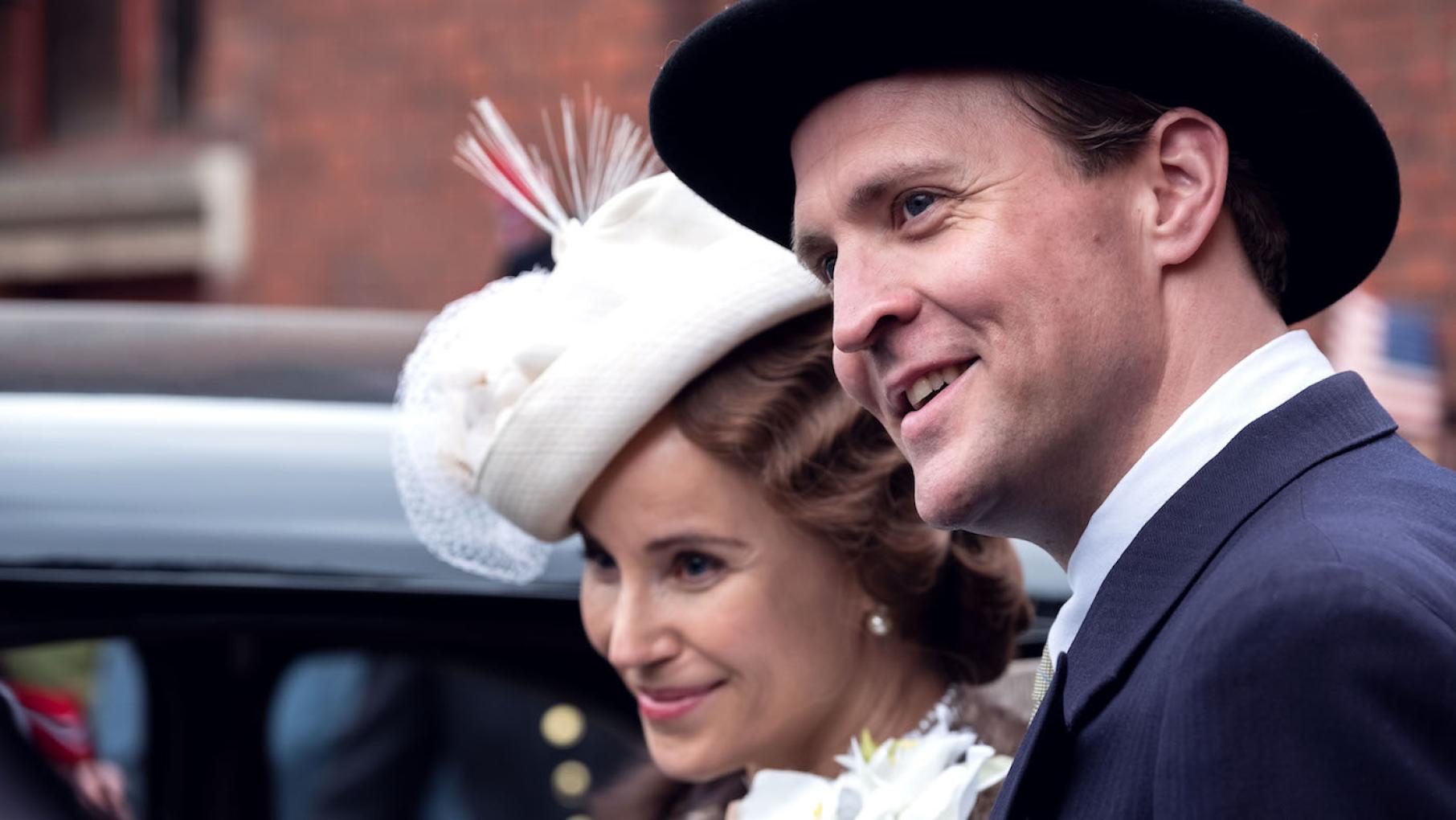 Less than a year after a trip to America, Crown Princess Märtha and Crown Prince Olav live under fear of a German invasion of Norway. Photo: Courtesy of Masterpiece Crown Princess Märtha and Crown Prince Olav in 'Atlantic Crossing'
