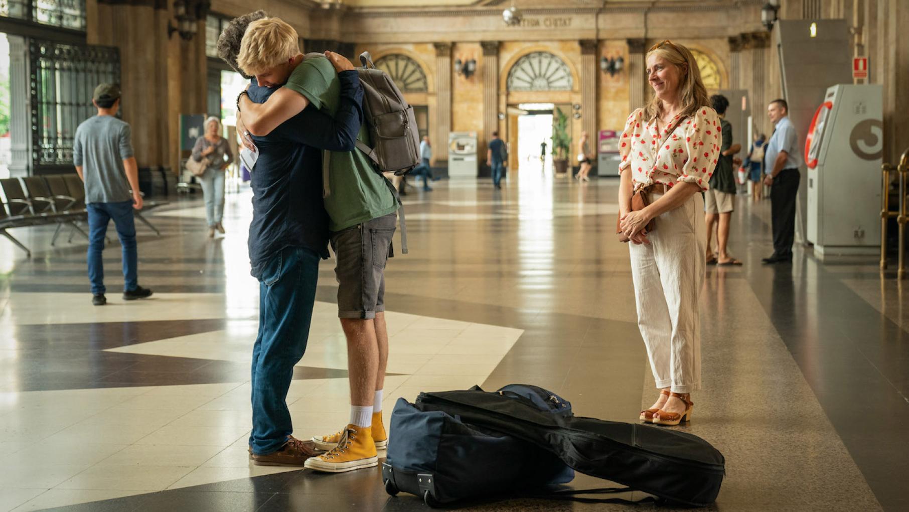 Douglas is working hard to be a better father to Albie. Photo: Masterpiece Douglas, Albie, and Connie in 'Us.' Photo: Masterpiece