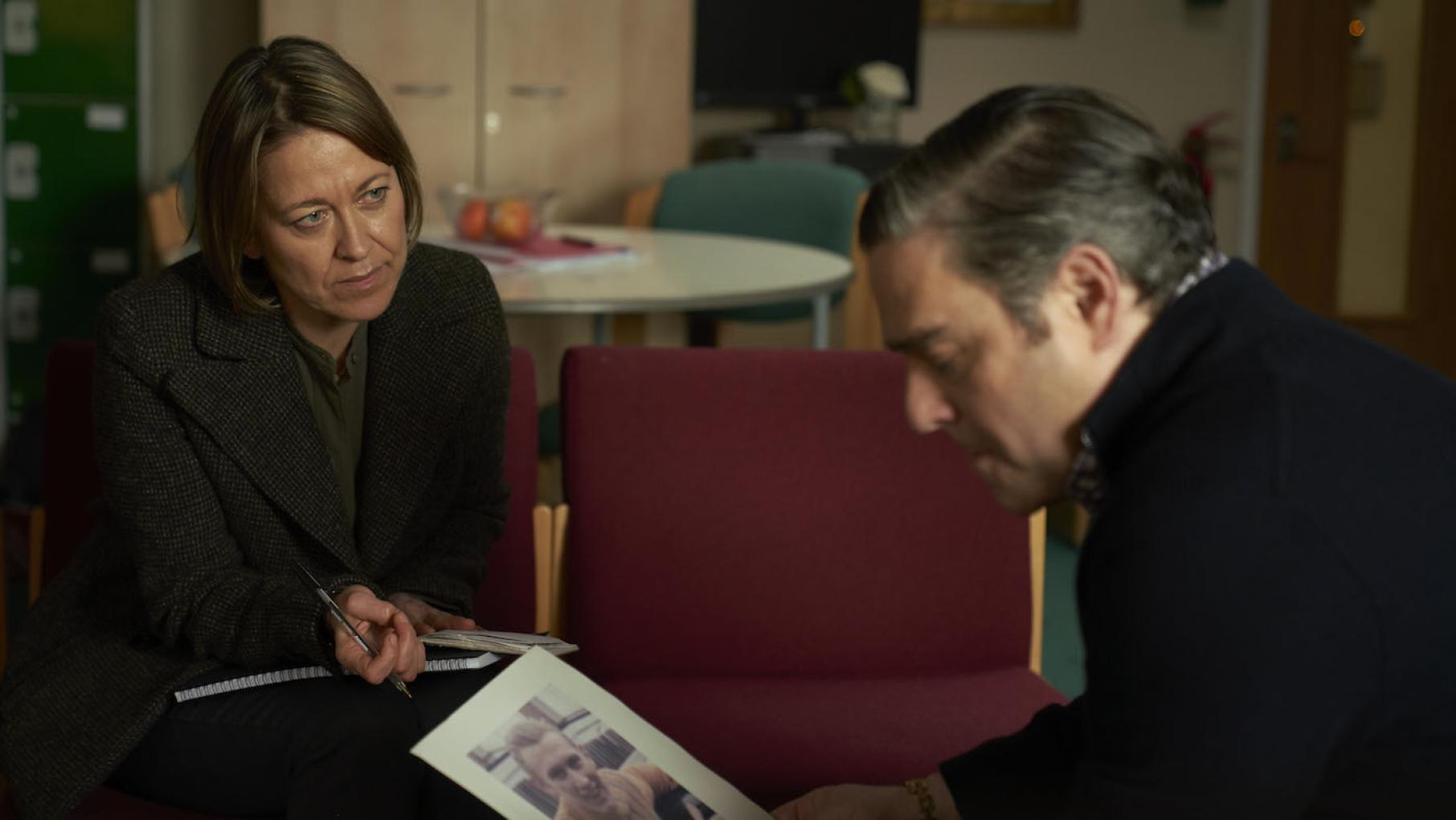 Cassie finds Dean Barton to be a kind and easy interview, although she's not sure if his charitable work is swaying her opinion. Photo: Mainstreet Pictures LTD Cassie and Dean Barton in 'Unforgotten.' Photo: Mainstreet Pictures LTD