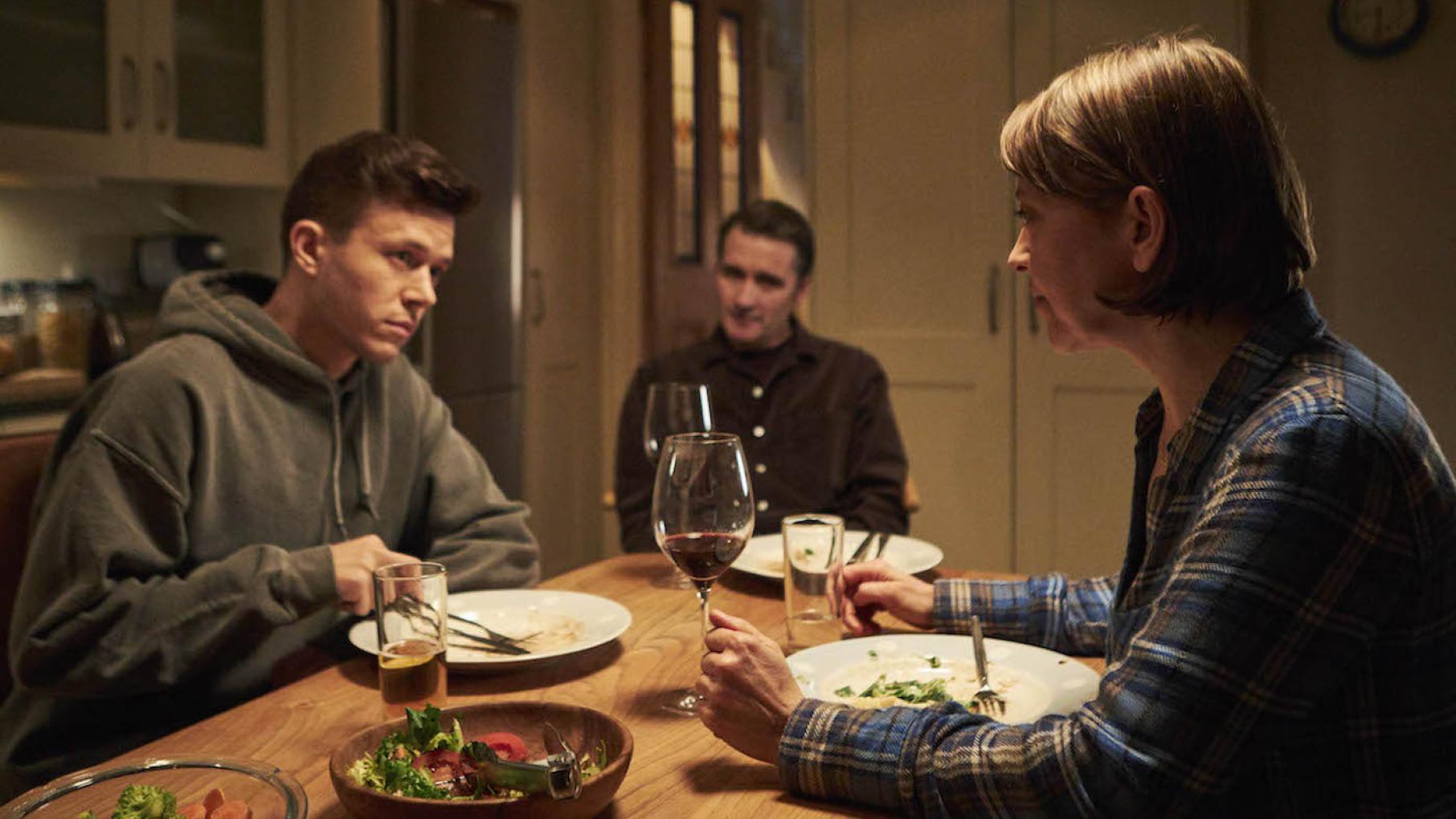 Cassie finally begins taking the warnings and advice of her loved ones to heart. Photo: Mainstreet Pictures LTD Cassie with Adam and John in 'Unforgotten.' Photo: Mainstreet Pictures LTD