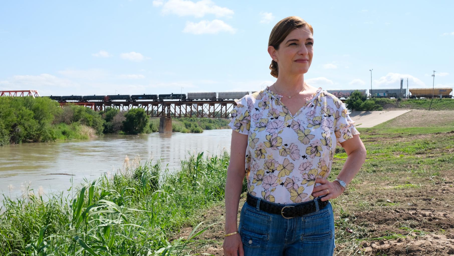 Pati Jinich at the U.S.-Mexico border. Photo: Alan Jinich/Mexican Table LLC