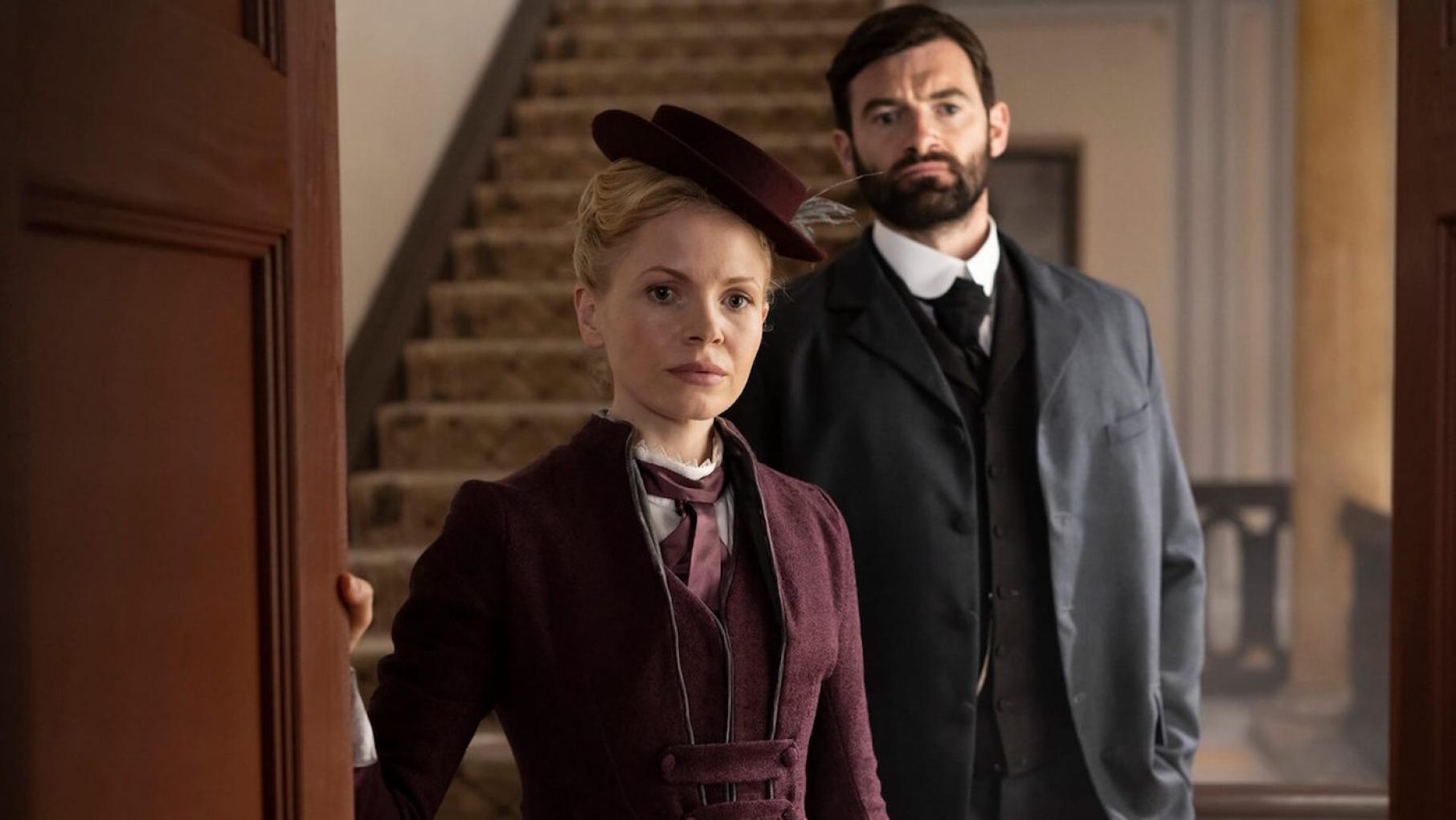 Kate Phillips and Stuart Martin are returning for a second season as the titular characters in 'Miss Scarlet and the Duke.' Photo: Masterpiece Eliza Scarlet and William Wellington in 'Miss Scarlet and the Duke' season 2. Photo: Masterpiece