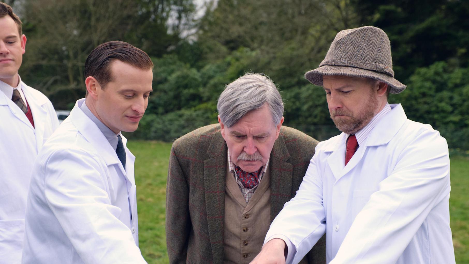 James and Siegfried with the Colonel in 'All Creatures Great and Small.' Photo: Playground Television