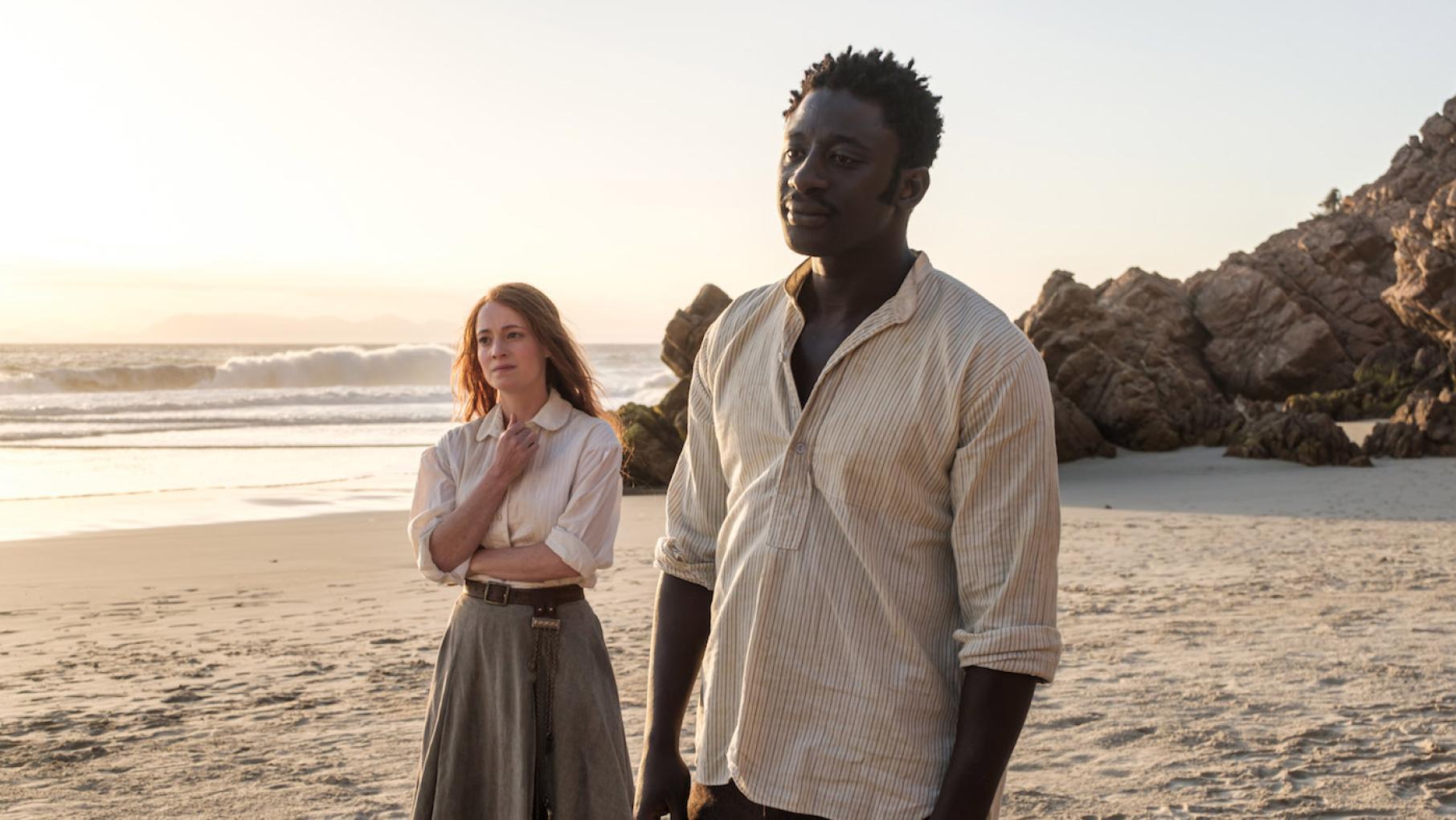Some revelations turn Fogg against Passepartout, but the Frenchman is determined to save his friendship. Photo: Graham Bartholomew - © Slim 80 Days / Federation Entertainment / Peu Communications / ZDF / Be-Films / RTBF (télévision belge) Fix and Passepartout stranded on an island in Around the World in 80 Days. Photo: Graham Bartholomew - © Slim 80 Days / Federation Entertainment / Peu Communications / ZDF / Be-Films / RTBF (télévision belge)