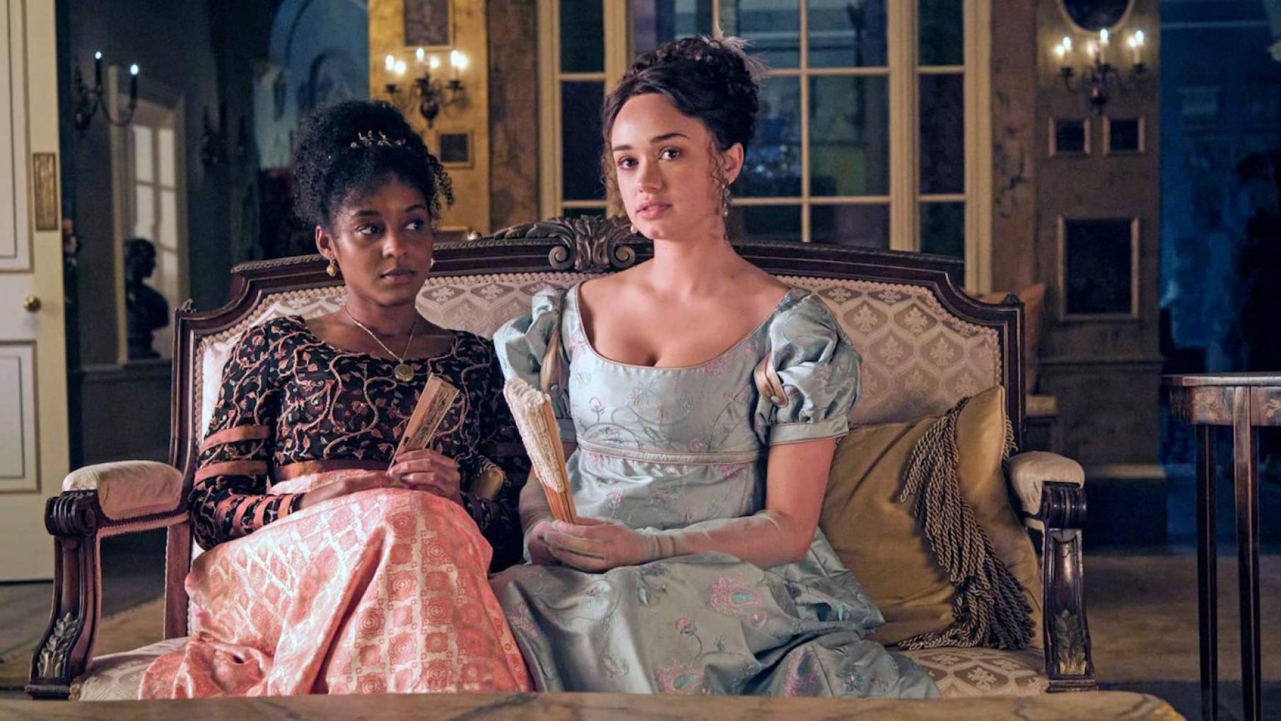 Georgiana and Charlotte are still friends when Charlotte returns to the seaside resort. Photo: Masterpiece Georgiana and Charlotte in season 2 of Sanditon. Photo: Masterpiece