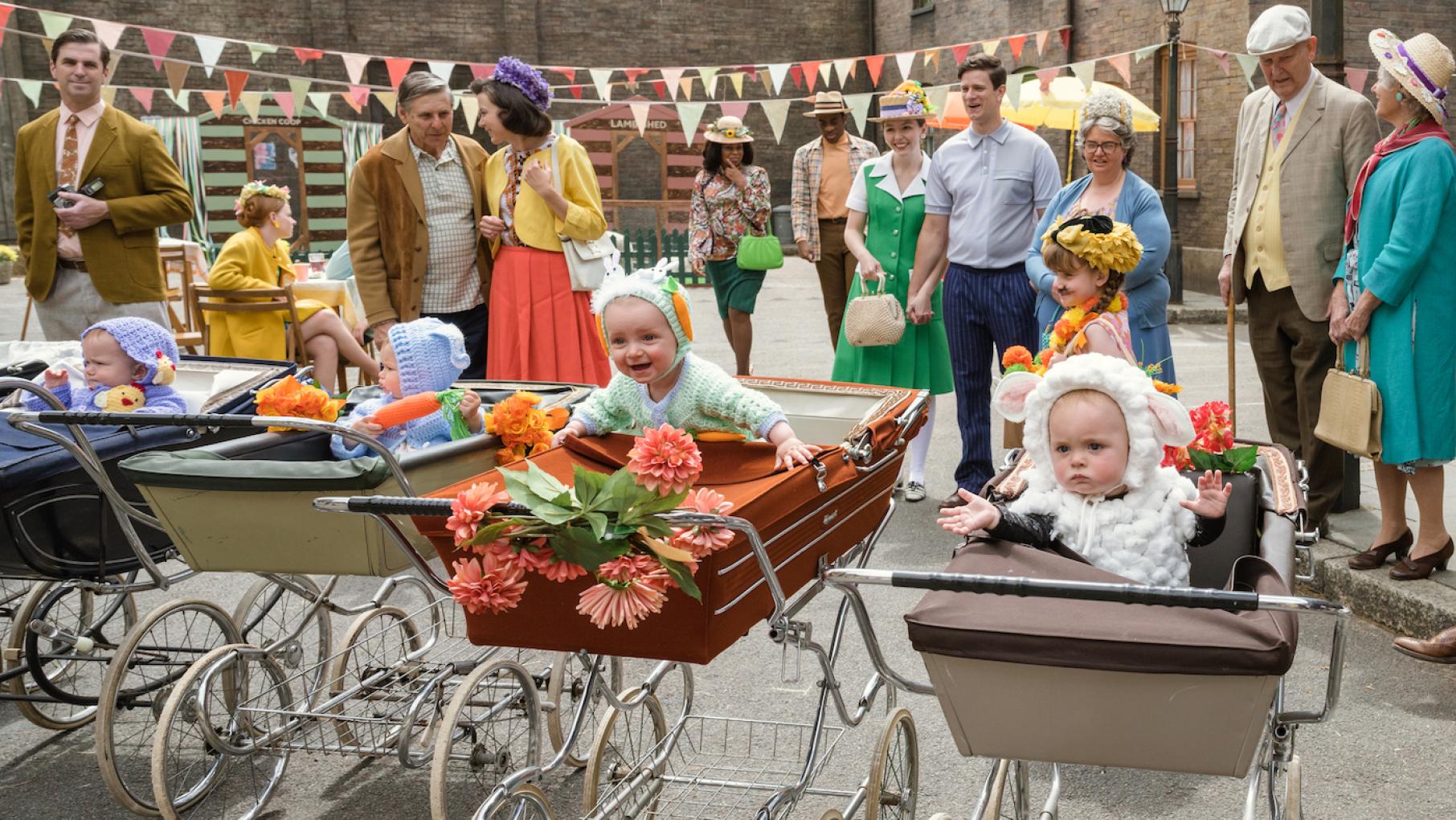 It's Easter in Poplar. Photo: Courtesy Neal Street Productions An Easter celebration in Poplar in Call the Midwife. Photo: Courtesy Neal Street Productions